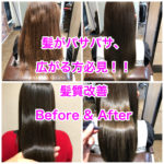 髪がパサパサ、広がる方必見!!髪質改善Before & After