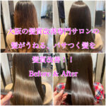 大阪の髪質改善専門サロンの髪がうねる、パサつく髪を髪質改善！！Before & After