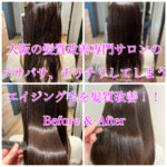 大阪の髪質改善専門サロンのパサパサ、チリチリしてしまうエイジング毛を髪質改善！！Before & After