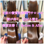大阪の髪質改善専門サロンの髪が多く、広がる髪を髪質改善！！Before & After