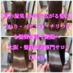 【夏の湿気×多毛で広がる髪に】うねり・パサつき・チリつきを髪質改善で艶髪へ｜大阪・髪質改善専門サロンDRAN