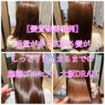 【髪質改善事例】毛量が多く広がる髪がしっとりまとまるまでの施術プロセス｜大阪DRAN