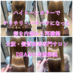 ハイトーンカラーでチリチリ・パサパサになった髪を内部から再構築|大阪・髪質改善専門サロンDRANの実例解説
